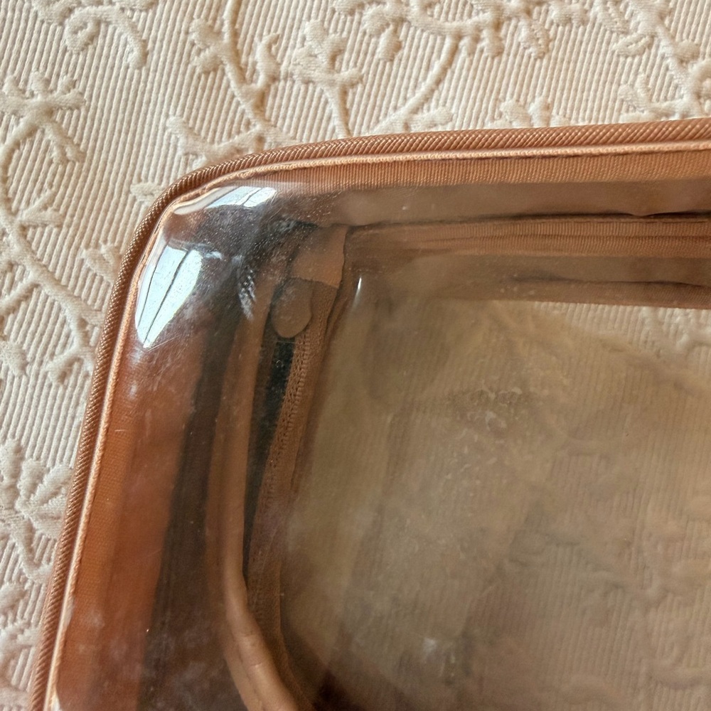 Calpak Small Clear Cosmetics Case in Caramel - Picture 14 of 16
